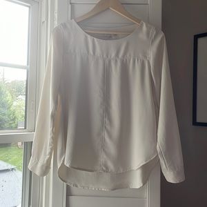 Ann Taylor Loft cream blouse: size small.